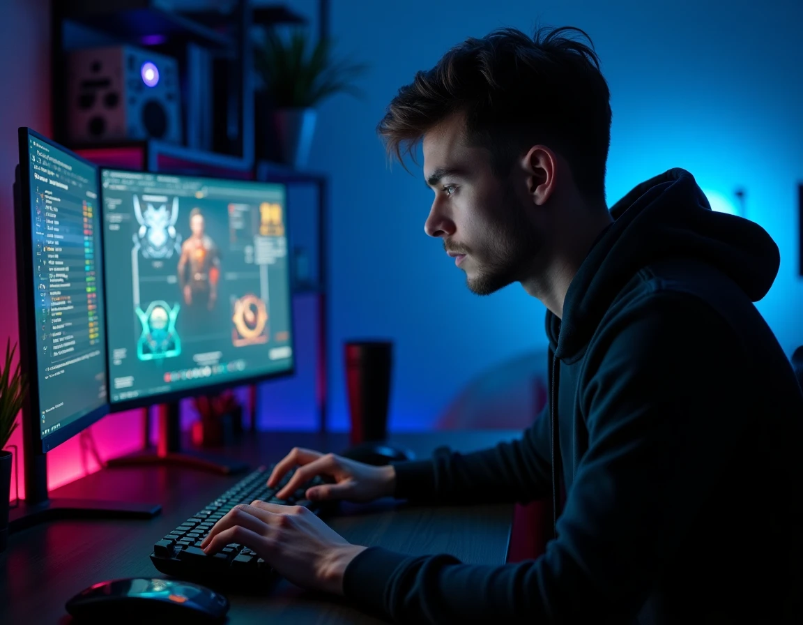 Joueur analysant les résistances élémentaires dans Path of Exile 2 sur un écran de build PC gaming