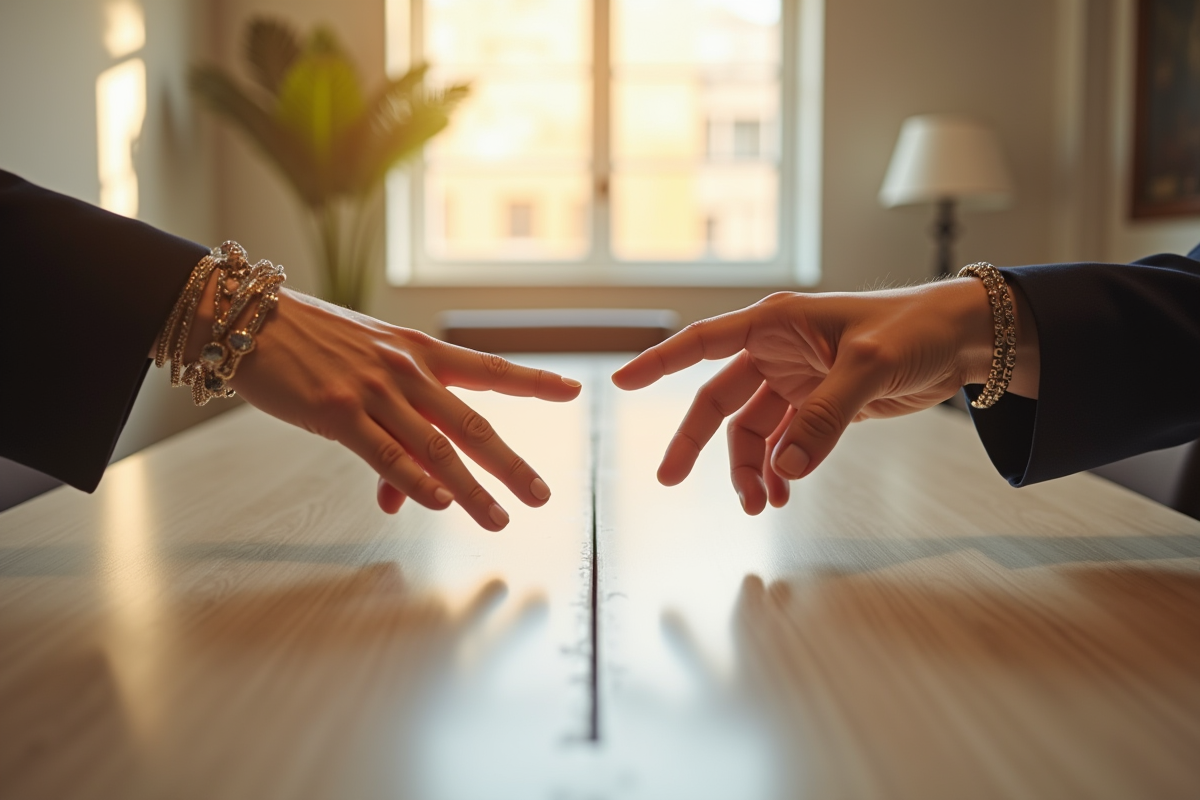 Deux mains tendues au-dessus d